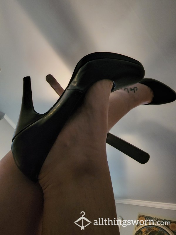 Black Closed Toe High Heels