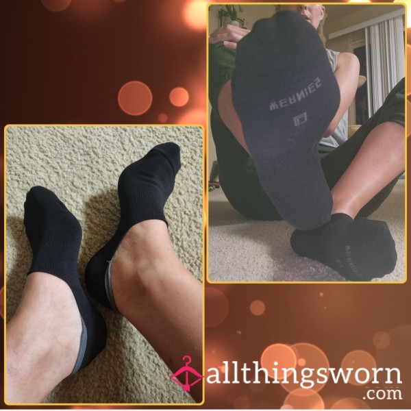 Black Cotton Ankle Socks