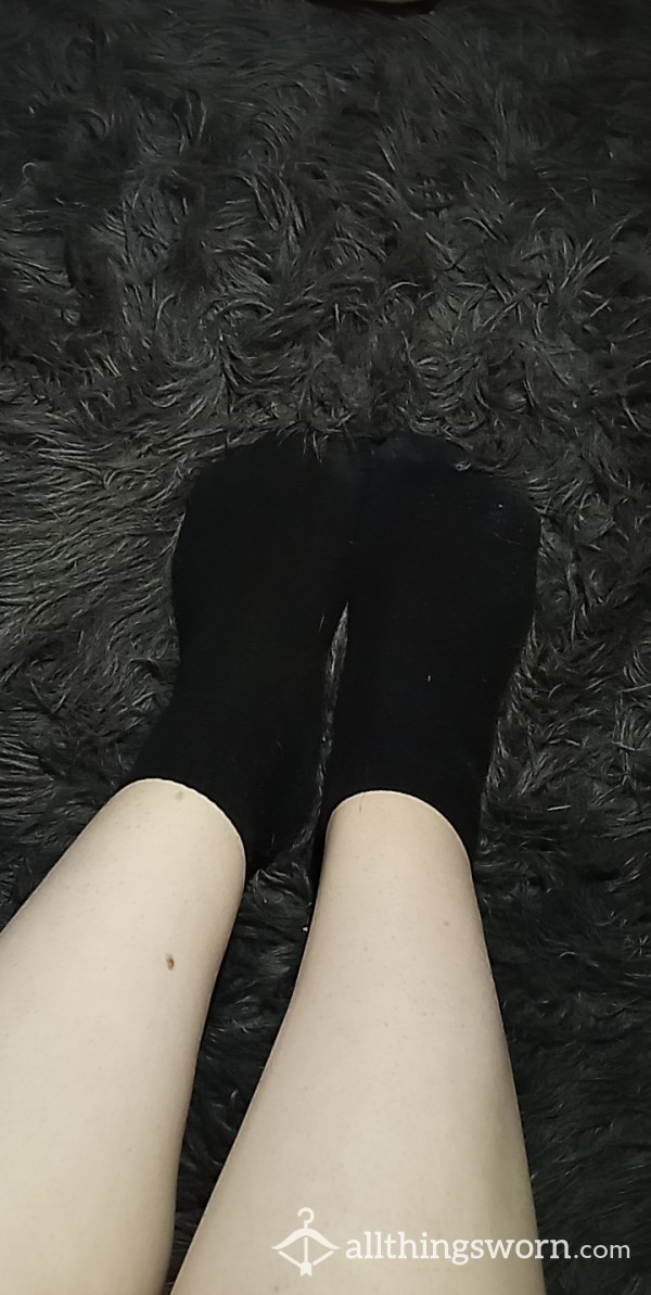 Black Cotton Work Socks 🖤