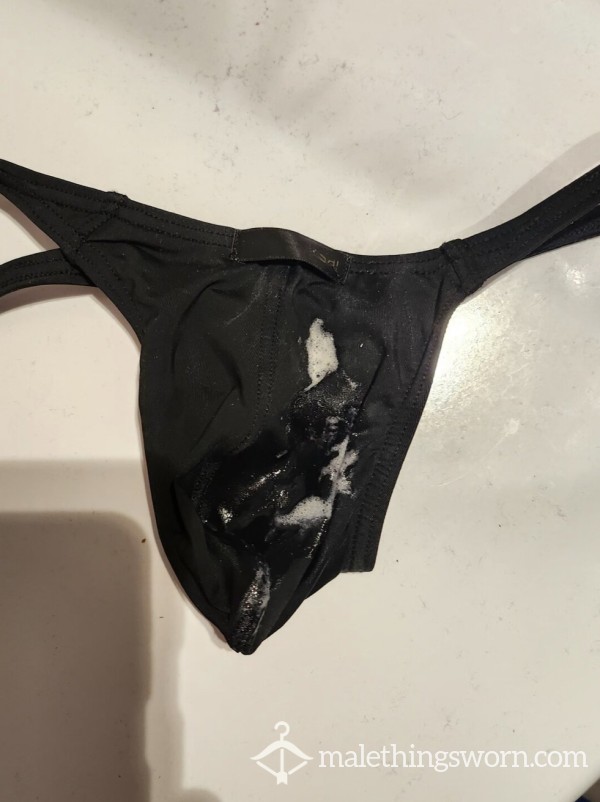 Black C*m Thong * 1 Available