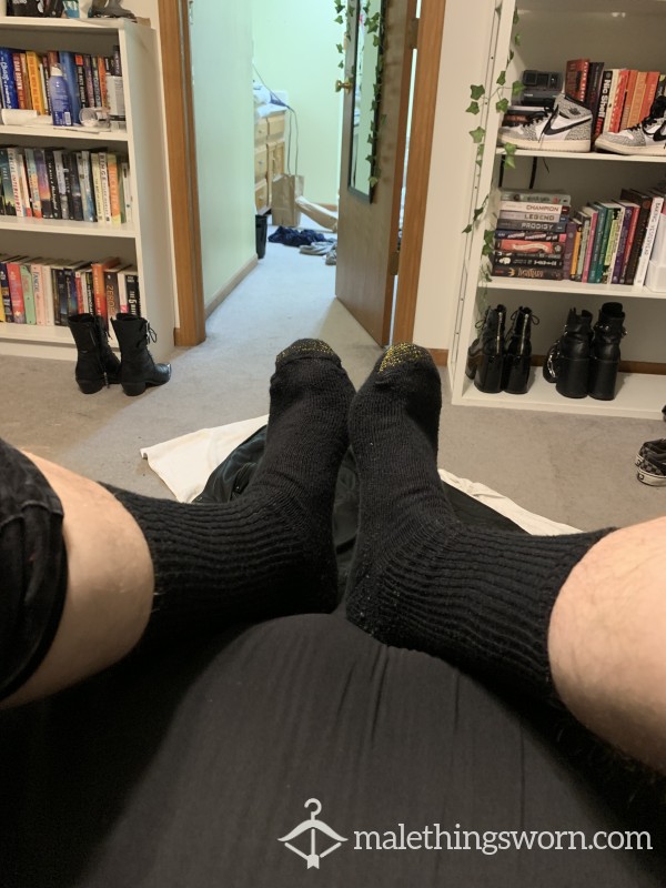 Black Dress Socks With Yellow Tips