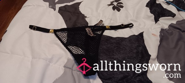 Black Fishnet VS V-String Size XL