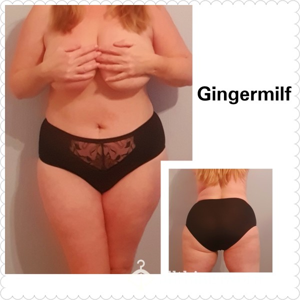 Black Full B*m Panties With Lace Front