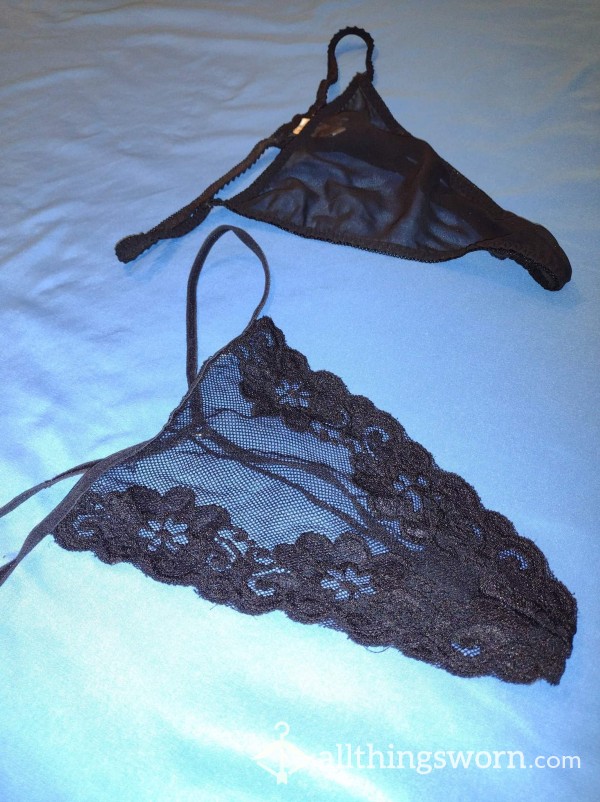 Black G-String Thongs *two Styles*