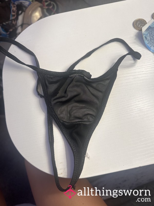 Black G String Worn 24 Hours