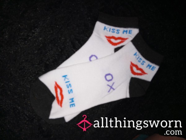 Black 💋 Kiss Me Socks 💋