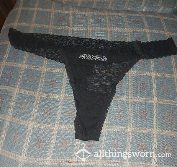 Black Lace Thong