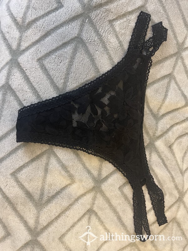 Black Lace Thong