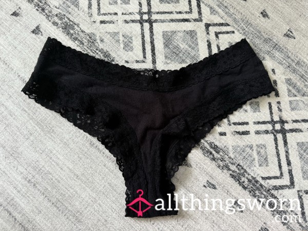 Black Lace Trim Cheeky Panties