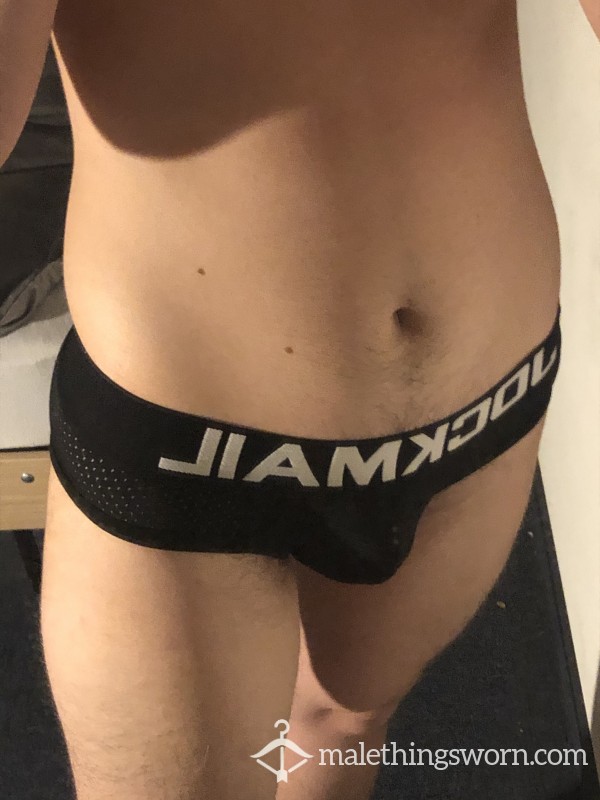 Black Men's Jockmail Briefs