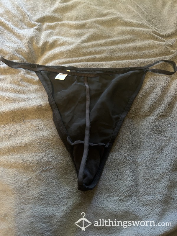 Black Mesh G-String