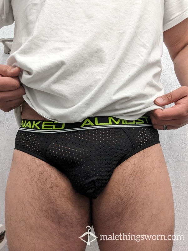 Black Mesh Jock Briefs Andrew Christian Size L