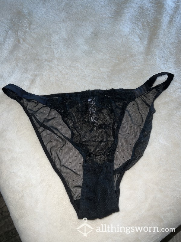 Black Mesh Lacy Panties