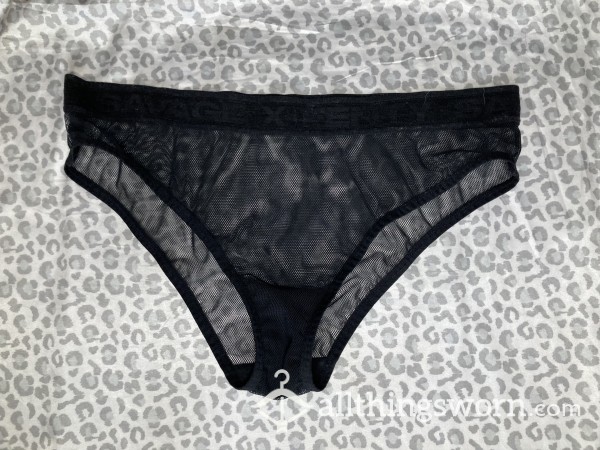 Black Mesh Panties