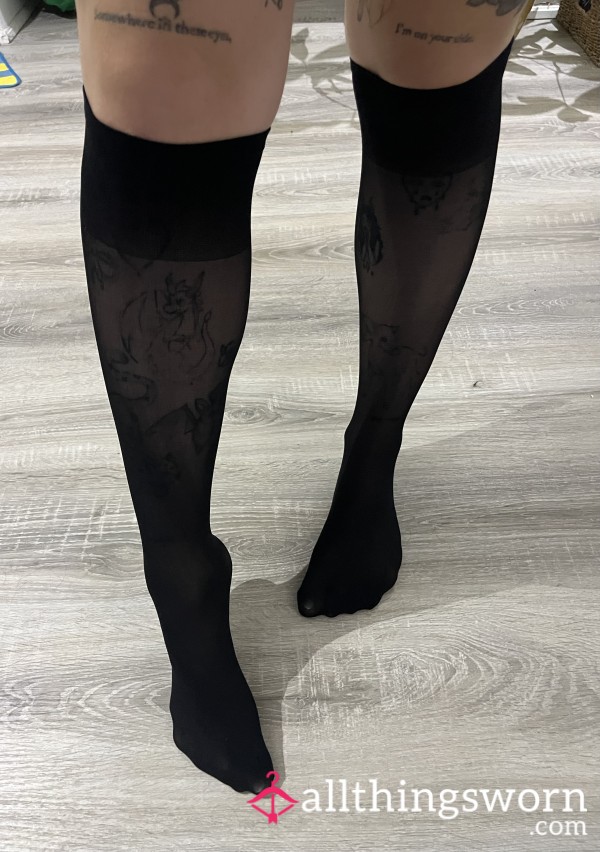 Black Nylon Knee Highs // 48 Hour Wear + Photos