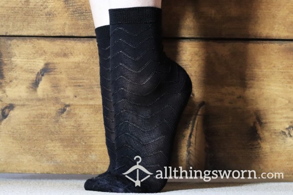 Black Nylon Pop Socks