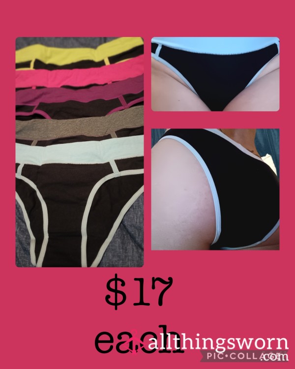 Black Panties With Bold Color Trim