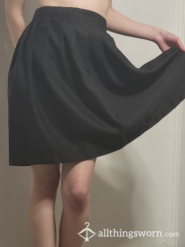 Black Pleated Skirt