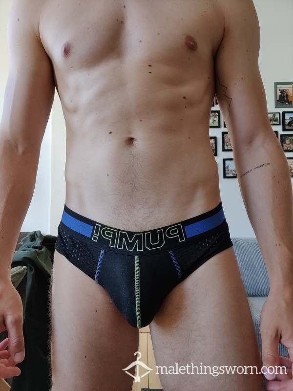 Black Pump Mesh Briefs