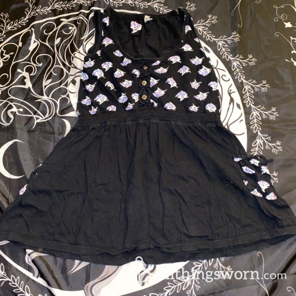 Black Sailor Style Dress Top