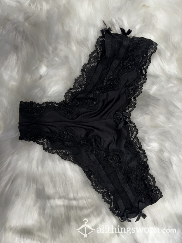 Black Silk & Lace Cheekys