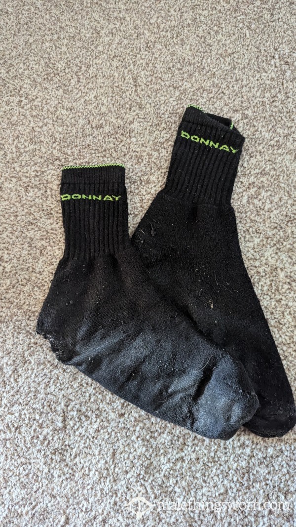 Black Sport Socks Worn To Death