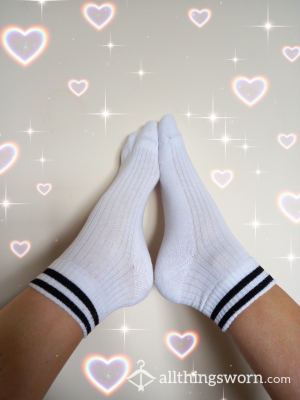 Black Sports Stripe Varsity Socks