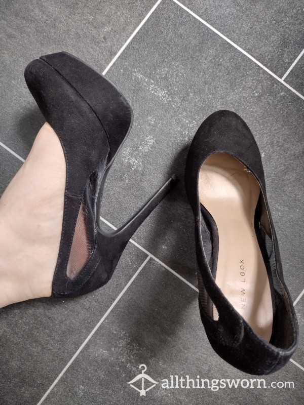 Black Suede High Heels