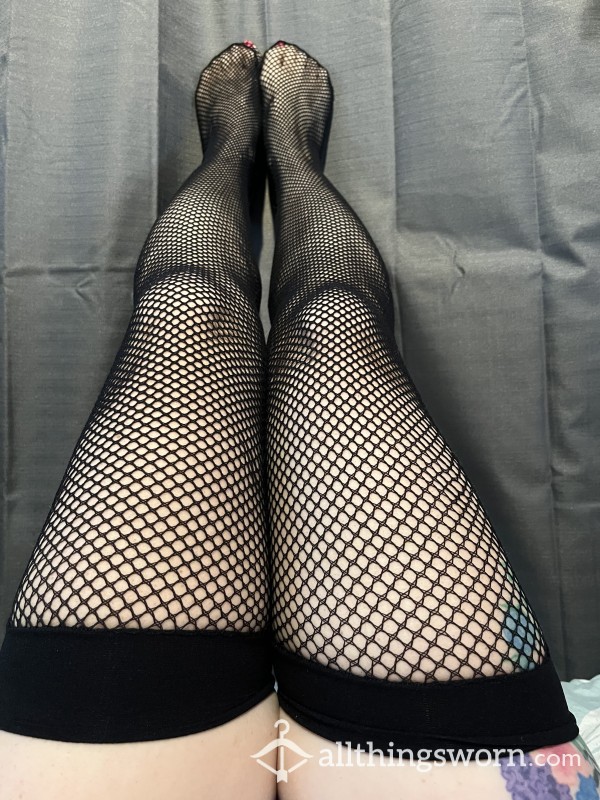 Black Thigh-high Fishnet Stockings