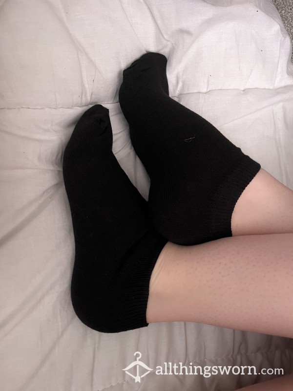 Black Trainer Socks - 24hr Wear Included