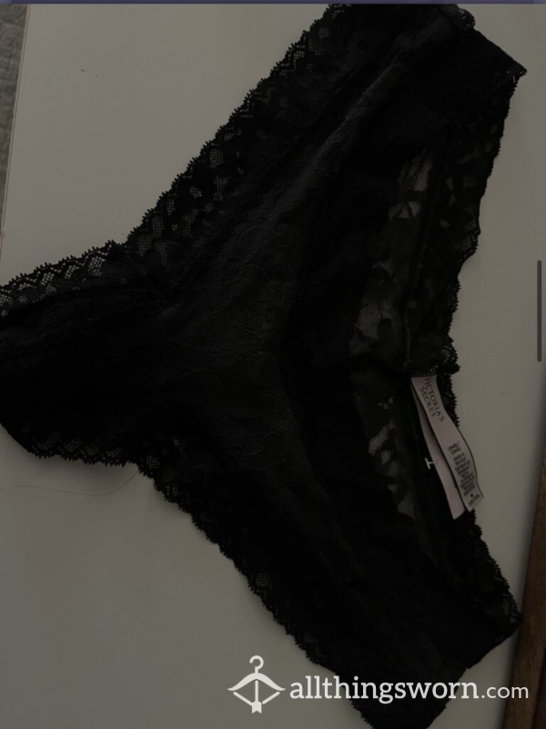 SOLD BLACK VS LACE UNDIES