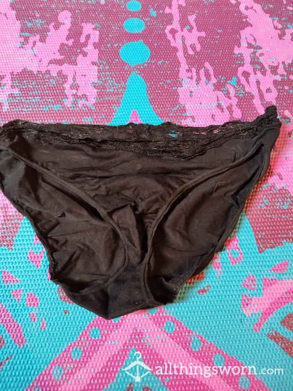 Black Well Worn Panties