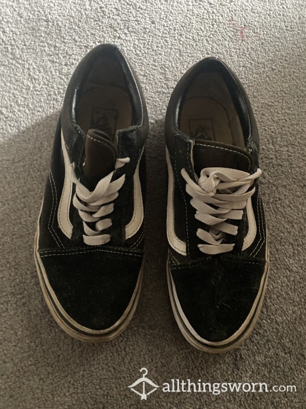 Black Well Worn Vans