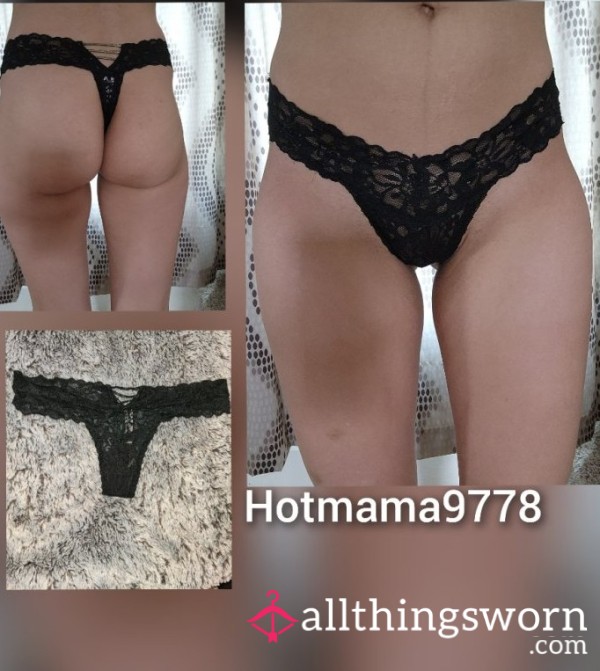 Black With Gold Back Vs Thong