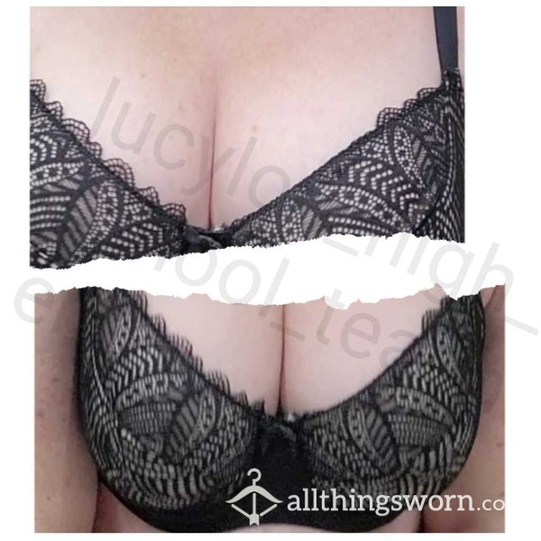 Black Worn Bras 36/38 DD