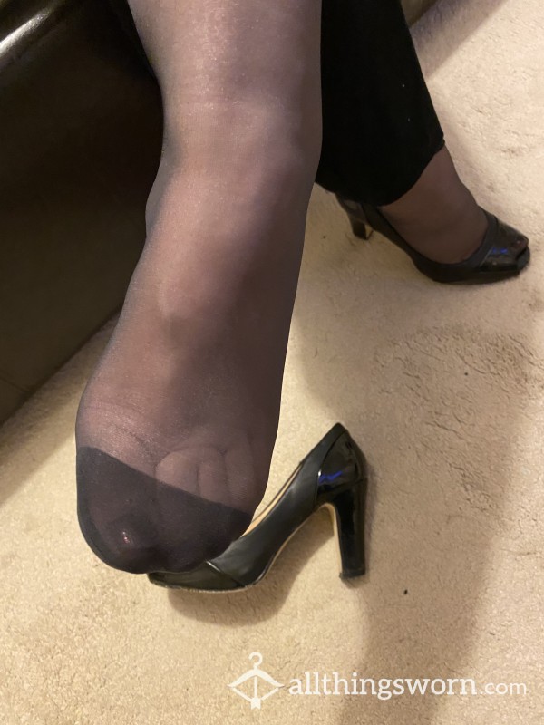 Black Worn Work Tights