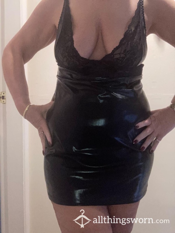 Blk Pvc Dress