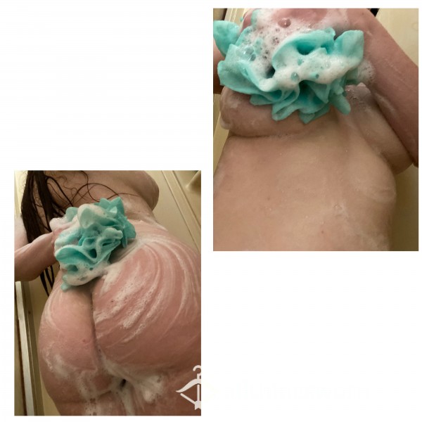 Blue-Green Loofa Vary Well Used