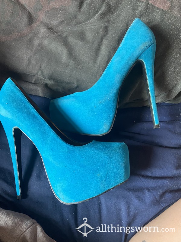 Blue High Heels