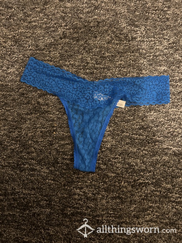 Blue Lace Thongs