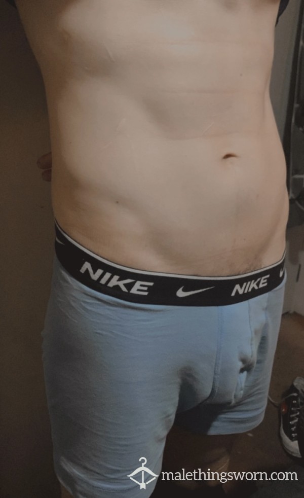 Blue Nike Boxers- Had S**y Sweaty B*m In Them