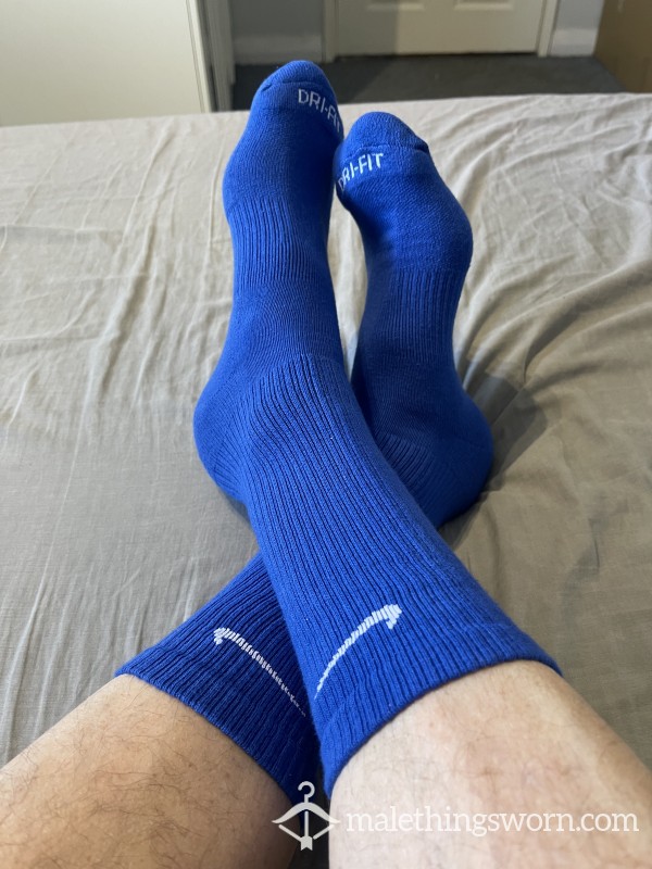 Blue Nike Socks