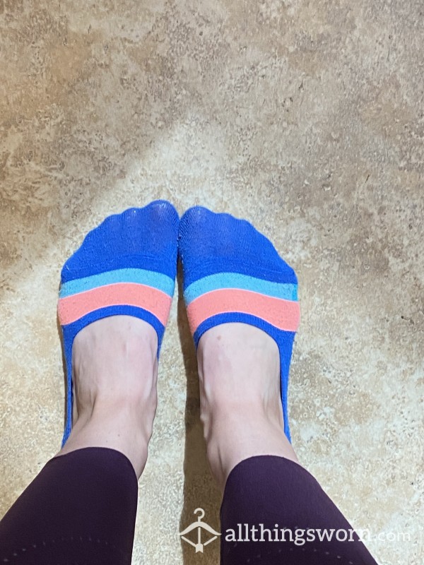 Blue No Show Socks