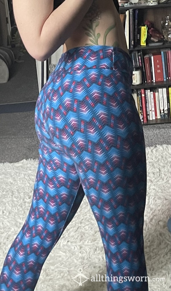 Blue Patterned Leggings