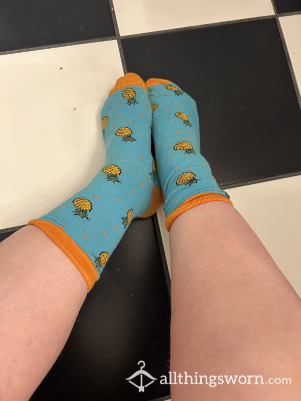 Blue Pineapple Socks