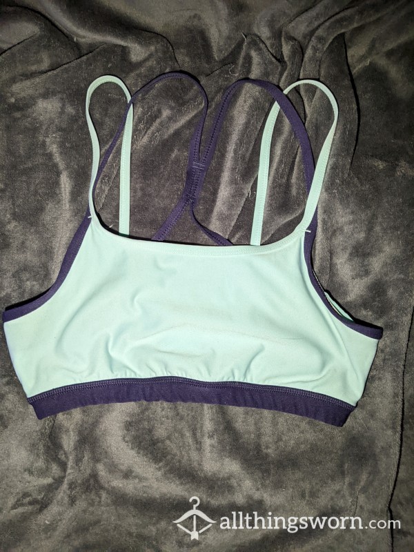 Sweaty Blue Racerback Sweaty Sports Bra