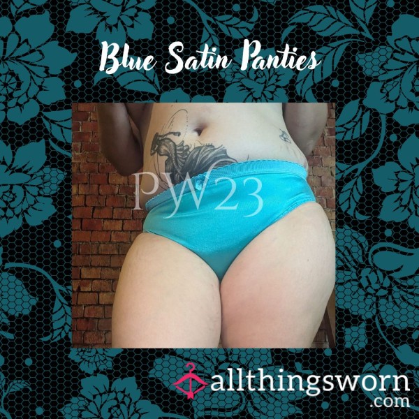 Blue Satin Panties Fullback