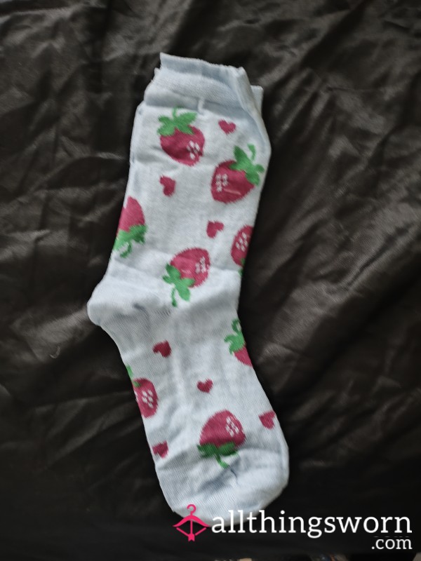 Blue Socks With Strawberries