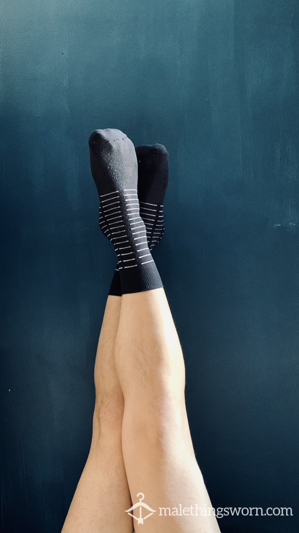 Blue Striped Work Socks