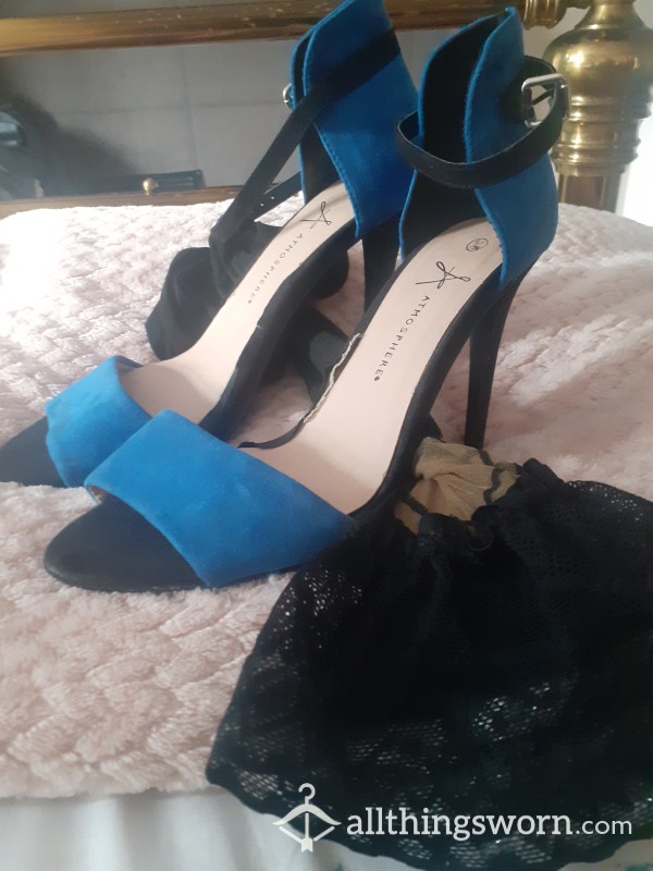 Blue Suede 6ins Heels